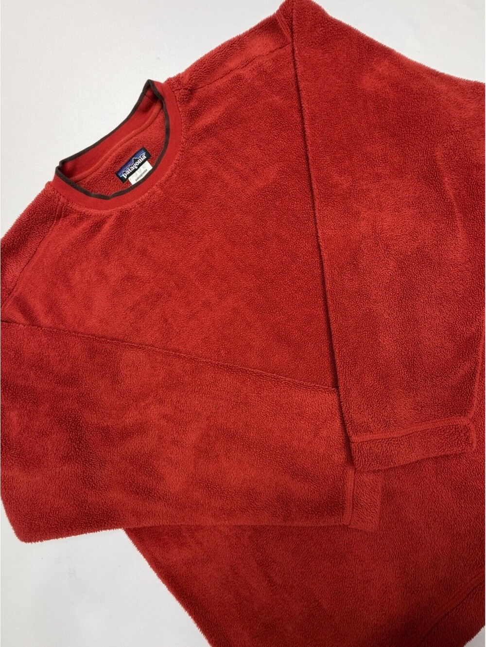 Vintage Patagonia Rhythm Plush Mens M Red Fleece Pullover Sweatshirt *logo*